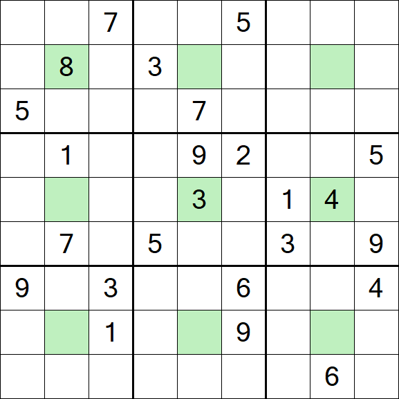 Center Dot Sudoku - Difícil