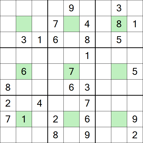 Center Dot Sudoku - Difficile