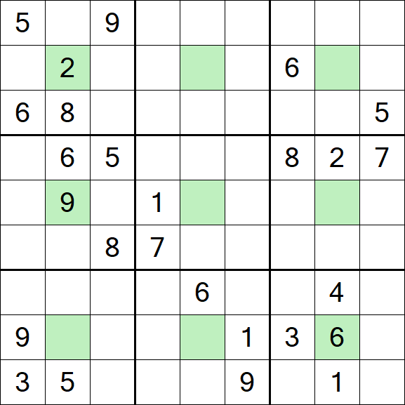 Center Dot Sudoku - Hard