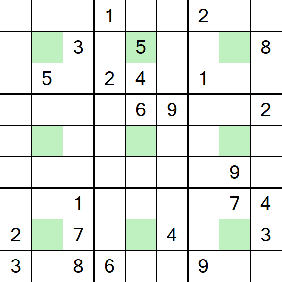 Center Dot Sudoku - Schwierig