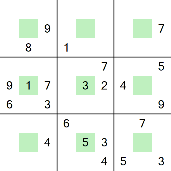 Center Dot Sudoku - Schwierig