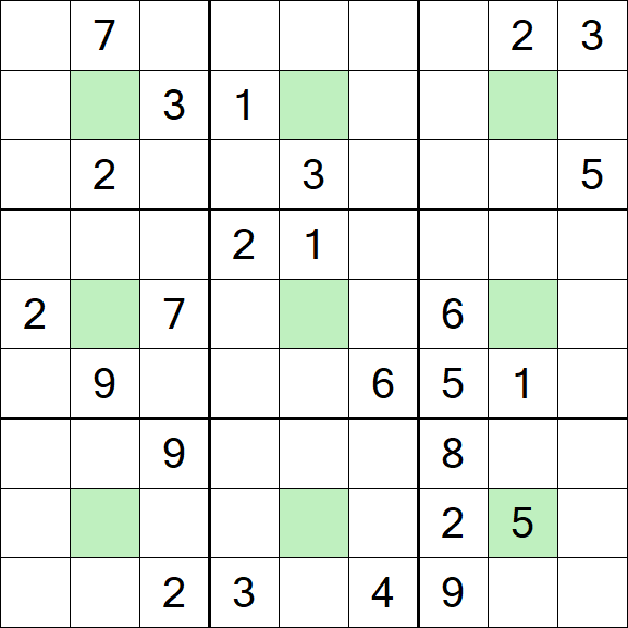 Center Dot Sudoku - Schwierig