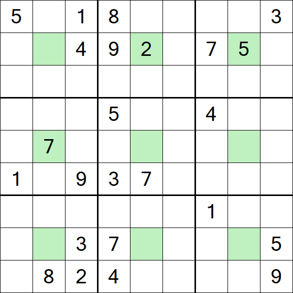 Center Dot Sudoku - Schwierig