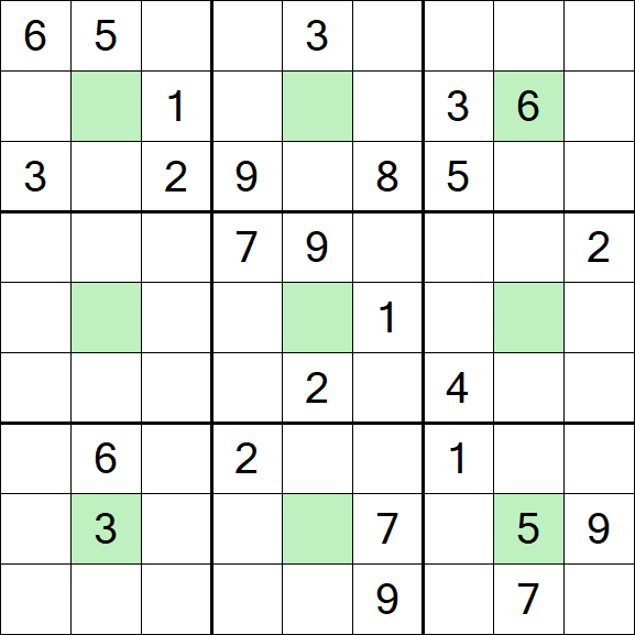 Center Dot Sudoku - Schwierig