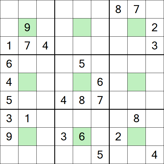 Center Dot Sudoku - Schwierig
