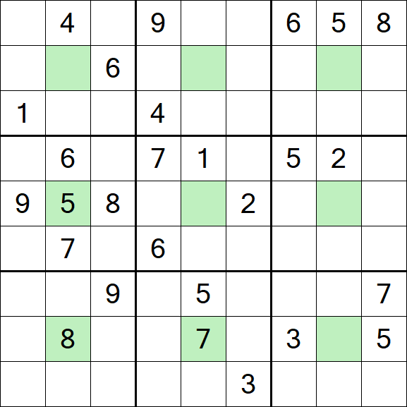 Center Dot Sudoku - Schwierig