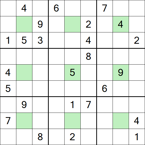 Center Dot Sudoku - Schwierig