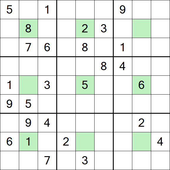 Center Dot Sudoku - Schwierig