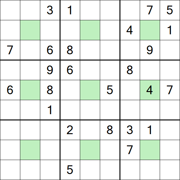 Center Dot Sudoku - Hard