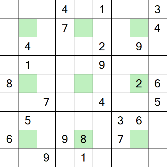 Center Dot Sudoku - Hard