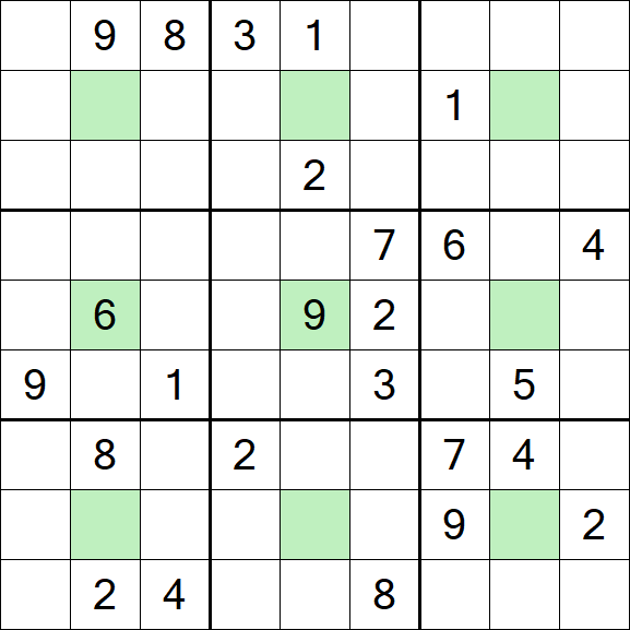 Center Dot Sudoku - Hard