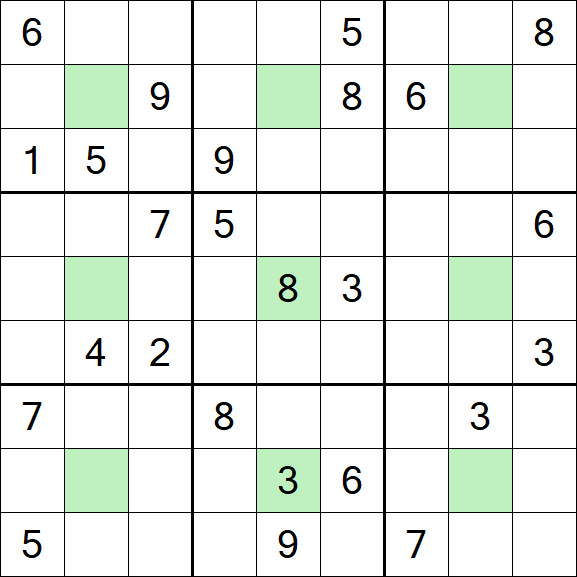 Center Dot Sudoku - Schwierig