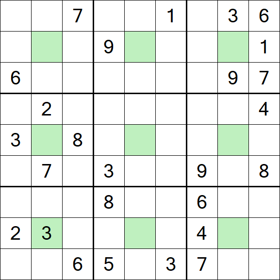 Center Dot Sudoku - Hard