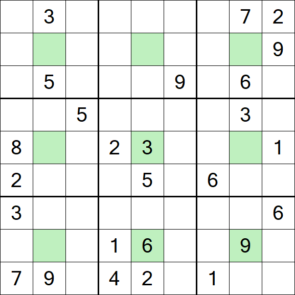 Center Dot Sudoku - Schwierig