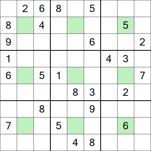 Center Dot Sudoku - Schwierig