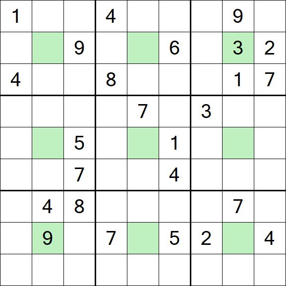Center Dot Sudoku - Schwierig