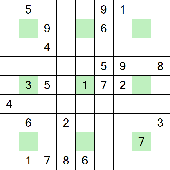 Center Dot Sudoku - Schwierig