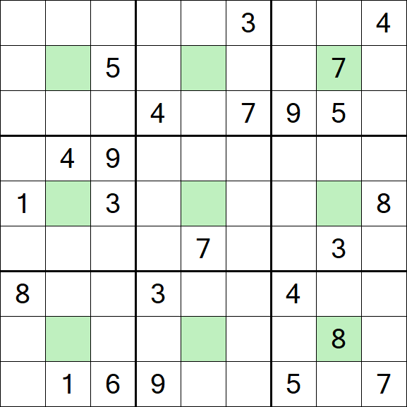 Center Dot Sudoku - Schwierig