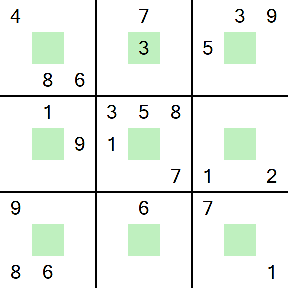 Center Dot Sudoku - Schwierig