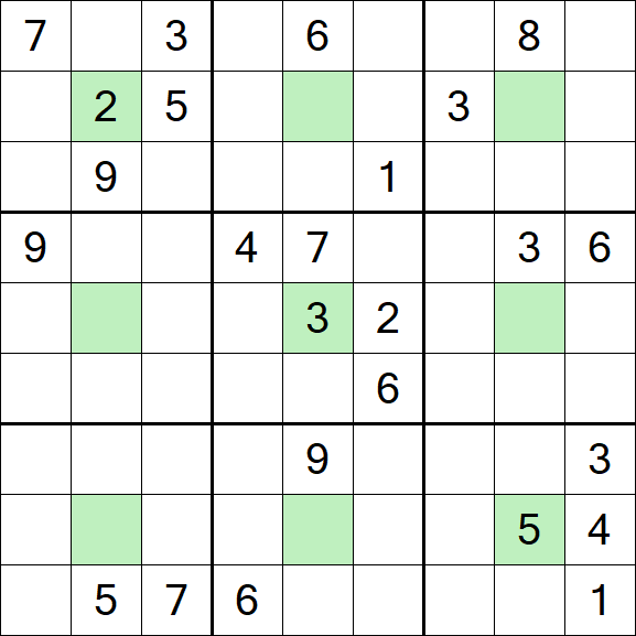 Center Dot Sudoku - Schwierig