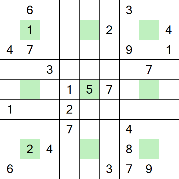 Center Dot Sudoku - Schwierig