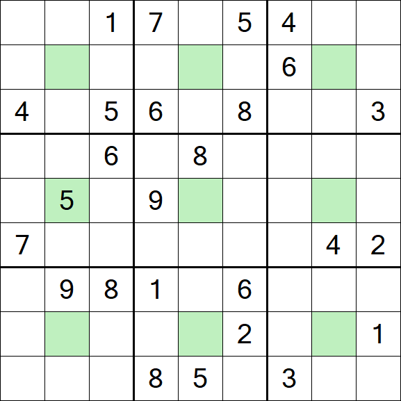 Center Dot Sudoku - Schwierig