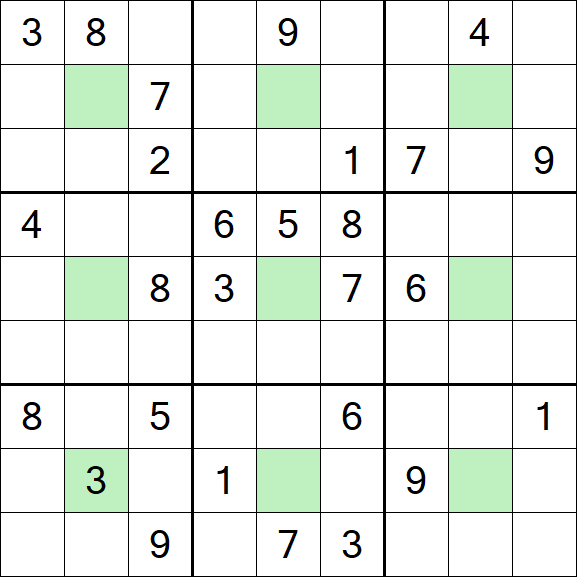 Center Dot Sudoku - Schwierig
