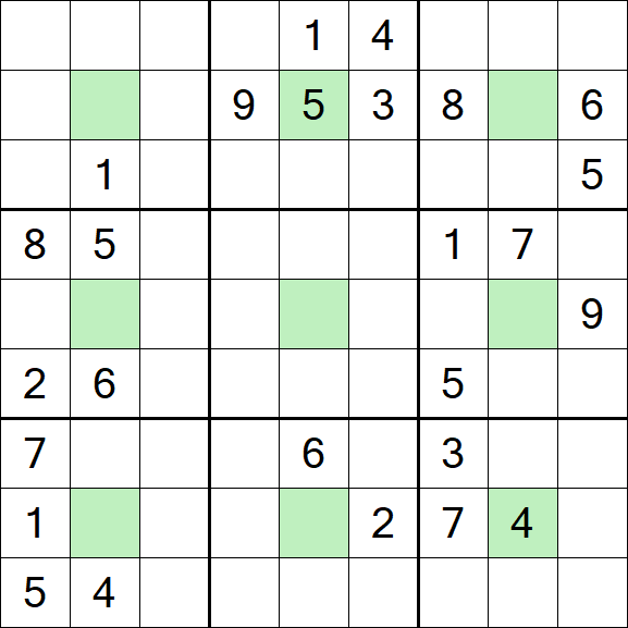 Center Dot Sudoku - Schwierig