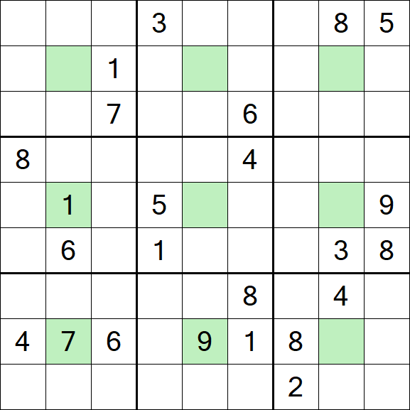 Center Dot Sudoku - Schwierig