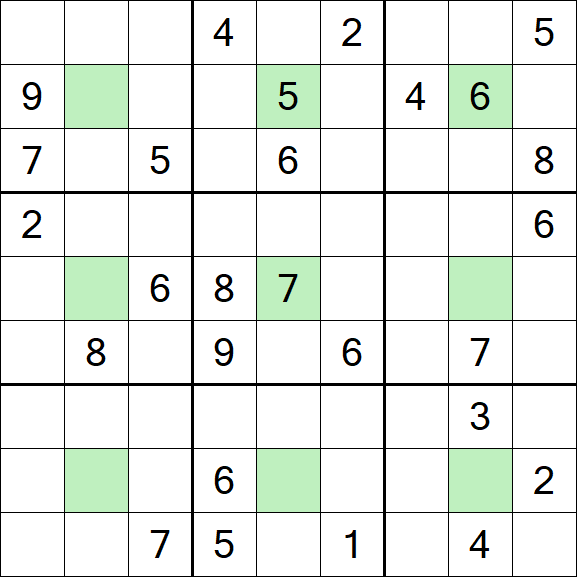 Center Dot Sudoku - Schwierig