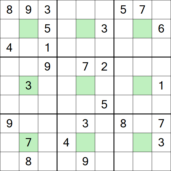 Center Dot Sudoku - Schwierig