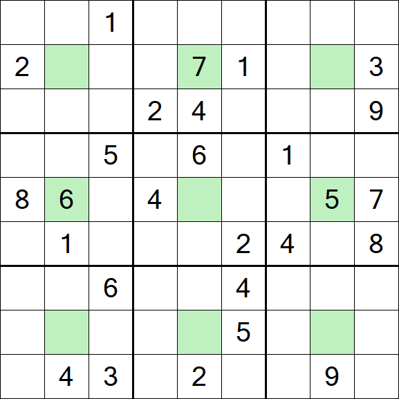 Center Dot Sudoku - Schwierig