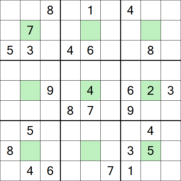 Center Dot Sudoku - Hard