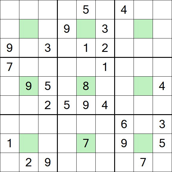 Center Dot Sudoku - Schwierig