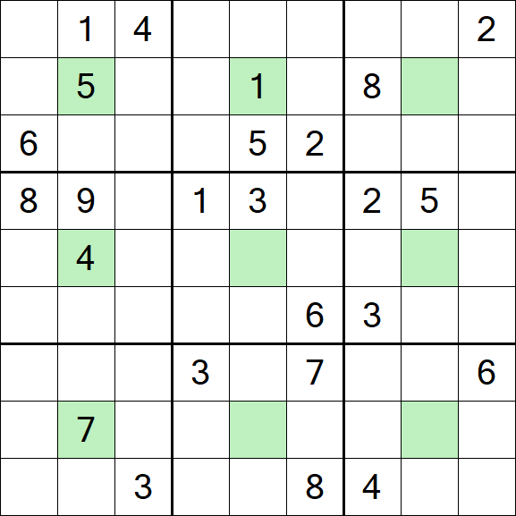 Center Dot Sudoku - Schwierig