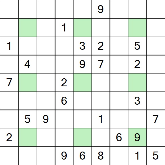 Center Dot Sudoku - Schwierig