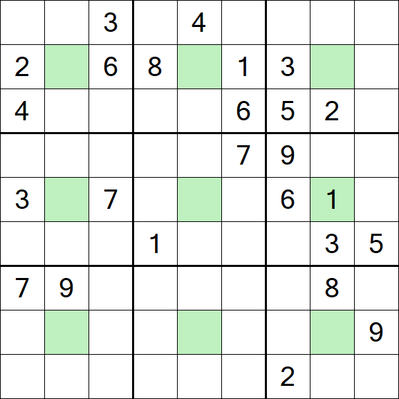 Center Dot Sudoku - Schwierig