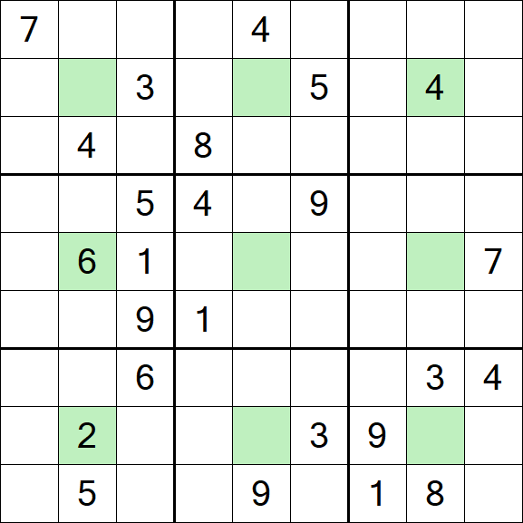 Center Dot Sudoku - Schwierig