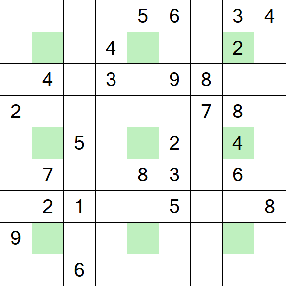 Center Dot Sudoku - Schwierig