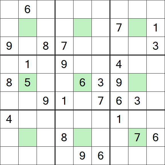 Center Dot Sudoku - Schwierig