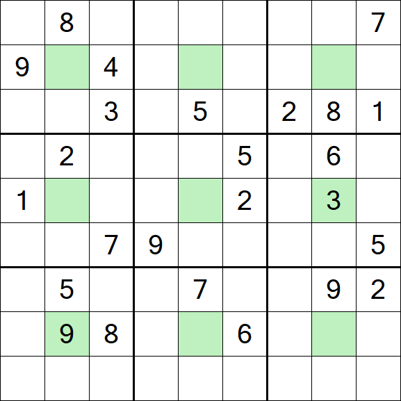Center Dot Sudoku - Schwierig