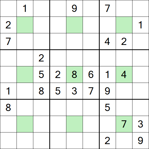 Center Dot Sudoku - Schwierig