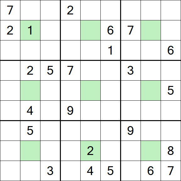 Center Dot Sudoku - Schwierig