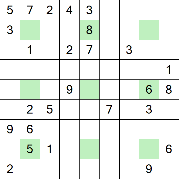 Center Dot Sudoku - Schwierig