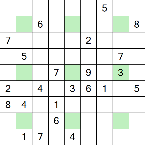 Center Dot Sudoku - Schwierig