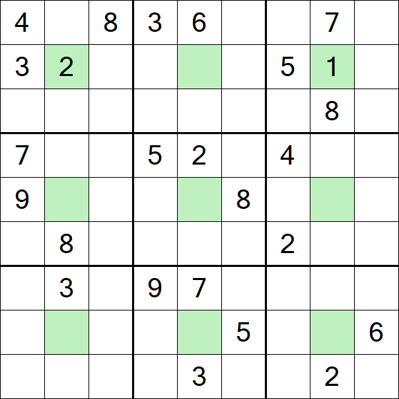 Center Dot Sudoku - Schwierig