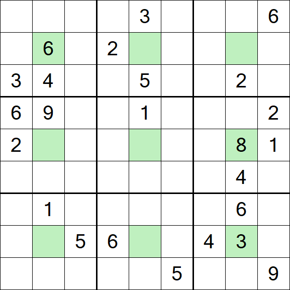 Center Dot Sudoku - Schwierig