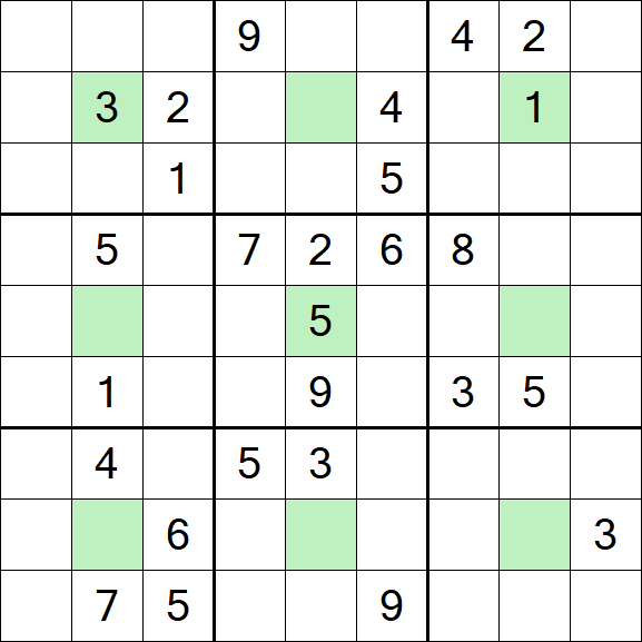 Center Dot Sudoku - Schwierig