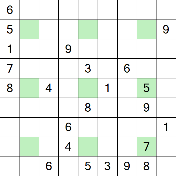 Center Dot Sudoku - Schwierig