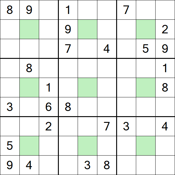 Center Dot Sudoku - Hard